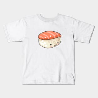 Kawaii food salmon nigiri Japanese style Kids T-Shirt